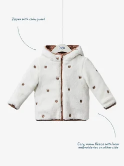 ours marron - Veste JoJo Maman Bébé réversible doublée de polaire