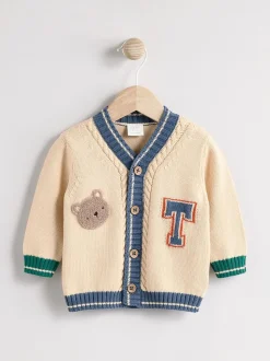 Ours Varsity - Cardigan 100% coton (0mois-2ans)