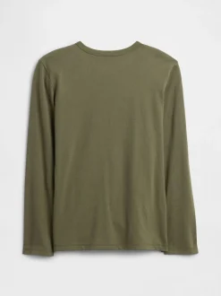 ours Vert - T-shirt Gap 100% coton à manches longues (4-13ans)