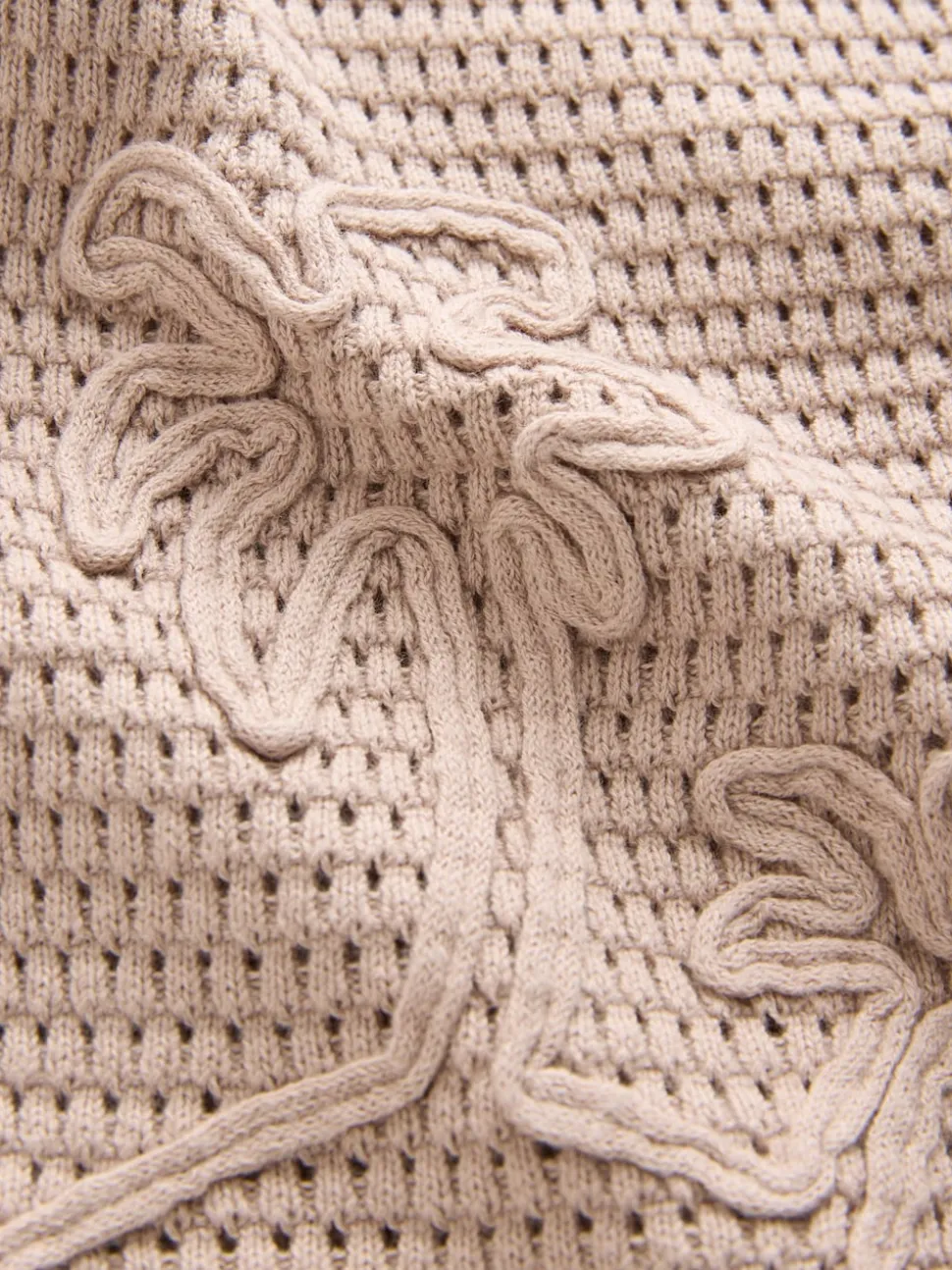 Palmiers neutres - Polo texturé en maille à manches courtes avec col révéré (3mois7ans)