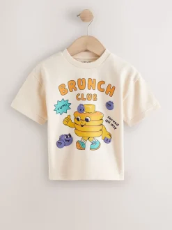 Pancaches Neutre Brunch Club - T-shirt Manches courtes Graphic (3mths-7yrs)