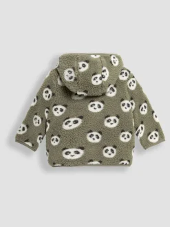 Panda vert kaki - Veste en polaire JoJo Maman Bébé À capuche