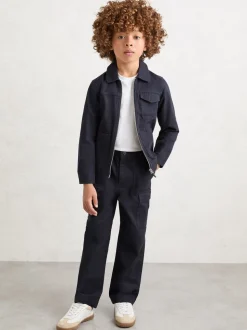 Pantalon cargo Reiss Alpine en coton à jambe large