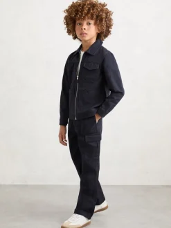 Pantalon cargo Reiss Alpine en coton à jambe large