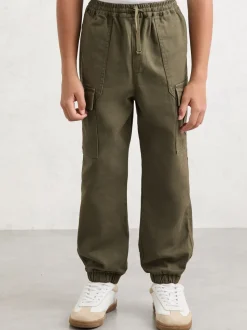 Pantalon cargo Reiss Helix en coton à chevilles resserrées