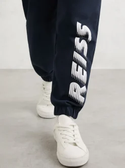 Pantalon de jogging Reiss Ruff en coton à logo et chevilles resserrées