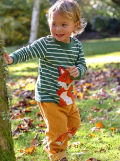 Pantalon Frugi Arlo jaune en velours côtelé