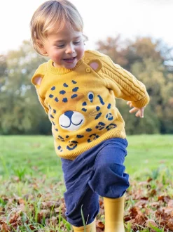 Pantalon Frugi bleu en velours côtelé à enfiler