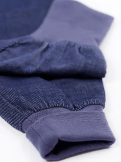 Pantalon Frugi bleu en velours côtelé à enfiler