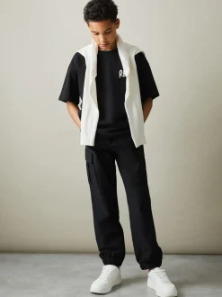 Pantalon Reiss Lucian en tissu technique avec cordon de serrage