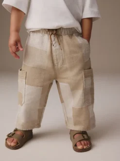 Patchwork de pierres - Ample Cargos à tirer 100% Cotton Jeans (3mths-7yrs)