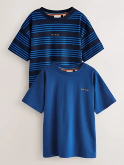 Paul Smith Junior Cobalt Bleu Signatures T-shirts 2 Ensemble