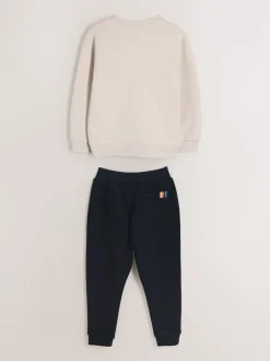 Paul Smith Junior Ensemble Sweat-shirt Beige Sable et Survêtement Noir