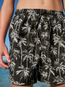 Paume noire/blanche - Shorts de bain imprimés (3-16yrs)