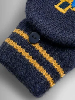 Pelleteuse bleue - Mitaines JoJo Maman Bébé doublées de polaire