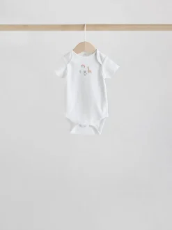 Personnage blanc - Combinaisons bébé à manches courtes