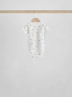 Personnage blanc - Combinaisons bébé à manches courtes