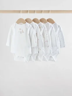 Personnage blanc - Manches longues 100% Coton Bébé Body