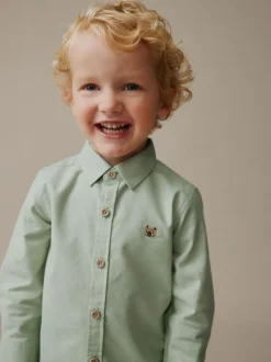 Personnage vert - Chemise Oxford à manches longues (3mths-7yrs)
