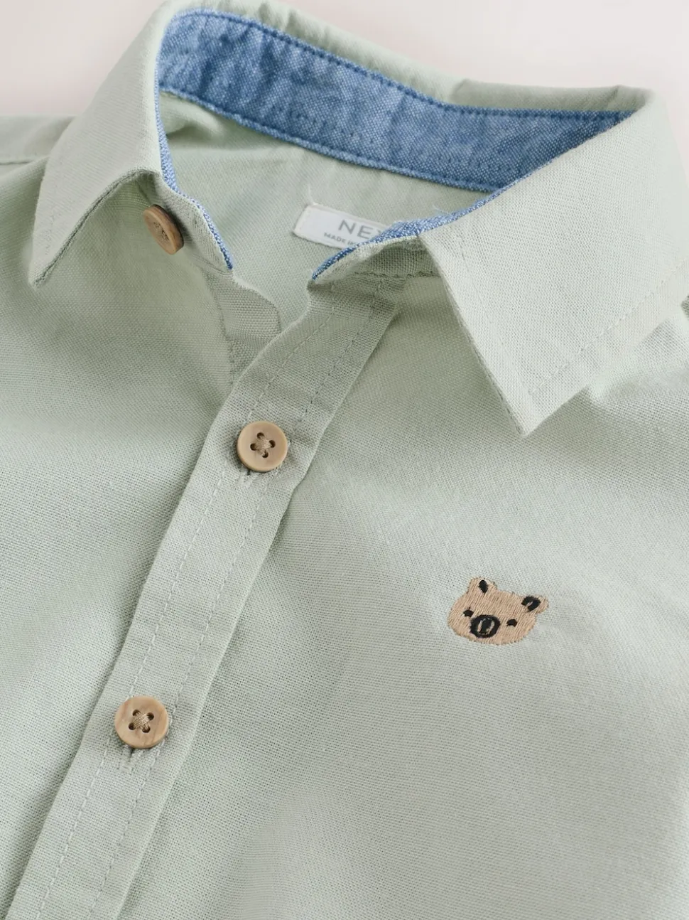 Personnage vert - Chemise Oxford à manches longues (3mths-7yrs)