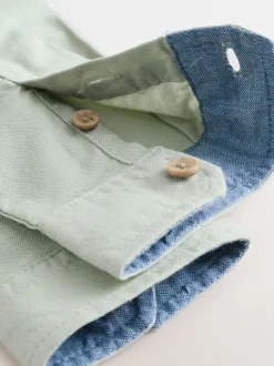 Personnage vert - Chemise Oxford à manches longues (3mths-7yrs)