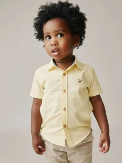 Personnage vichy jaune - Chemise Oxford à manches longues (3mths-7yrs)