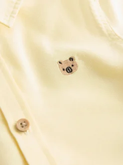 Personnage vichy jaune - Chemise Oxford à manches longues (3mths-7yrs)