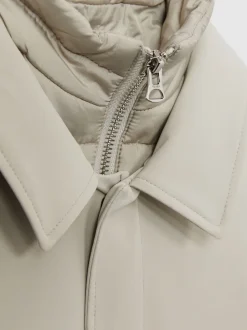 Pierre - Manteau hybride amovible à col cheminée Reiss Logan