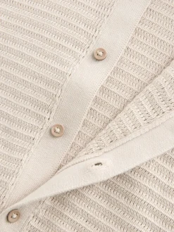 Pierre - Polos texturés à col révéré Manches Courtes en maille 100% coton (3mois -7ans)