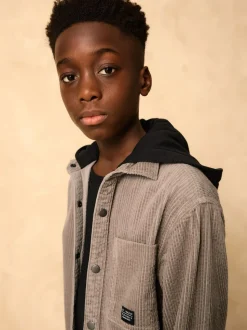 Pierre - Surchemise à capuche en velours côtelé (3-16ans)