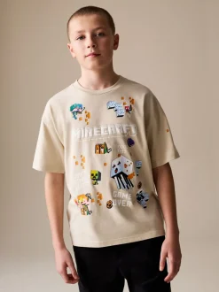 Placement de Beige Sable - T-shirt Minecraft (3-16ans)