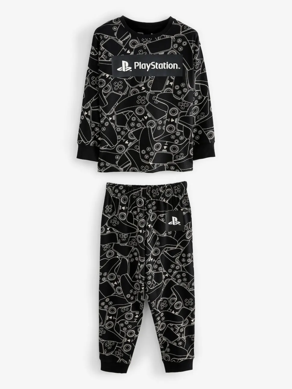 Playstation Noir/Blanc - Pyjama simple à manches longues (3-16ans)
