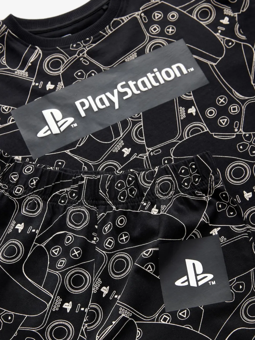 Playstation Noir/Blanc - Pyjama simple à manches longues (3-16ans)