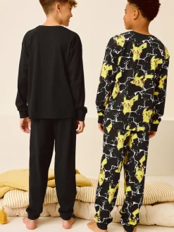 Pokémon Jaune/Noir - Lot de 2 pyjamas à manches longues (4-16ans)