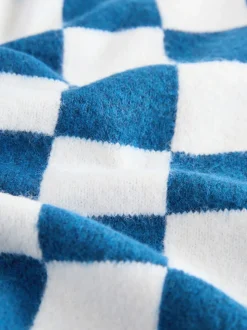 Père Noël bleu cobalt - Pull de Noël en maille (3 mois-7 ans)