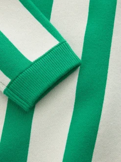 Pretzel vert/écru - Pull col rond en maille (3mois-7ans)