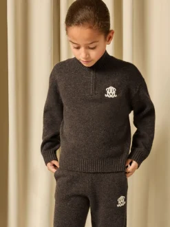 Pull décontracté à demi-zip en mélange de laine coupe unisexe Reiss Curtis