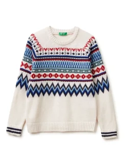 Pull en maille à motif jacquard