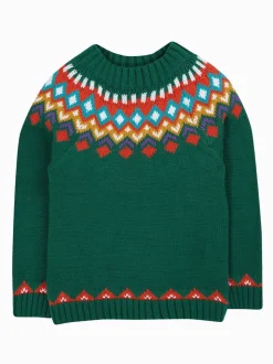Pull Frugi Fyfe vert en maille