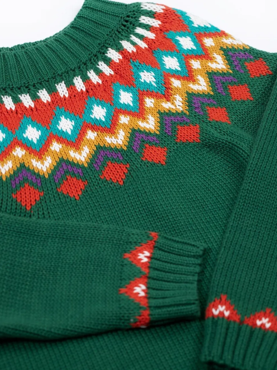 Pull Frugi Fyfe vert en maille