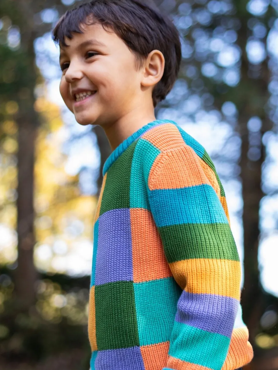 Pull Frugi Lenny bleu en maille