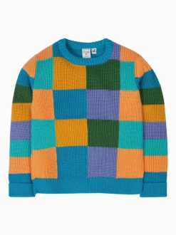 Pull Frugi Lenny bleu en maille