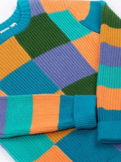 Pull Frugi Lenny bleu en maille