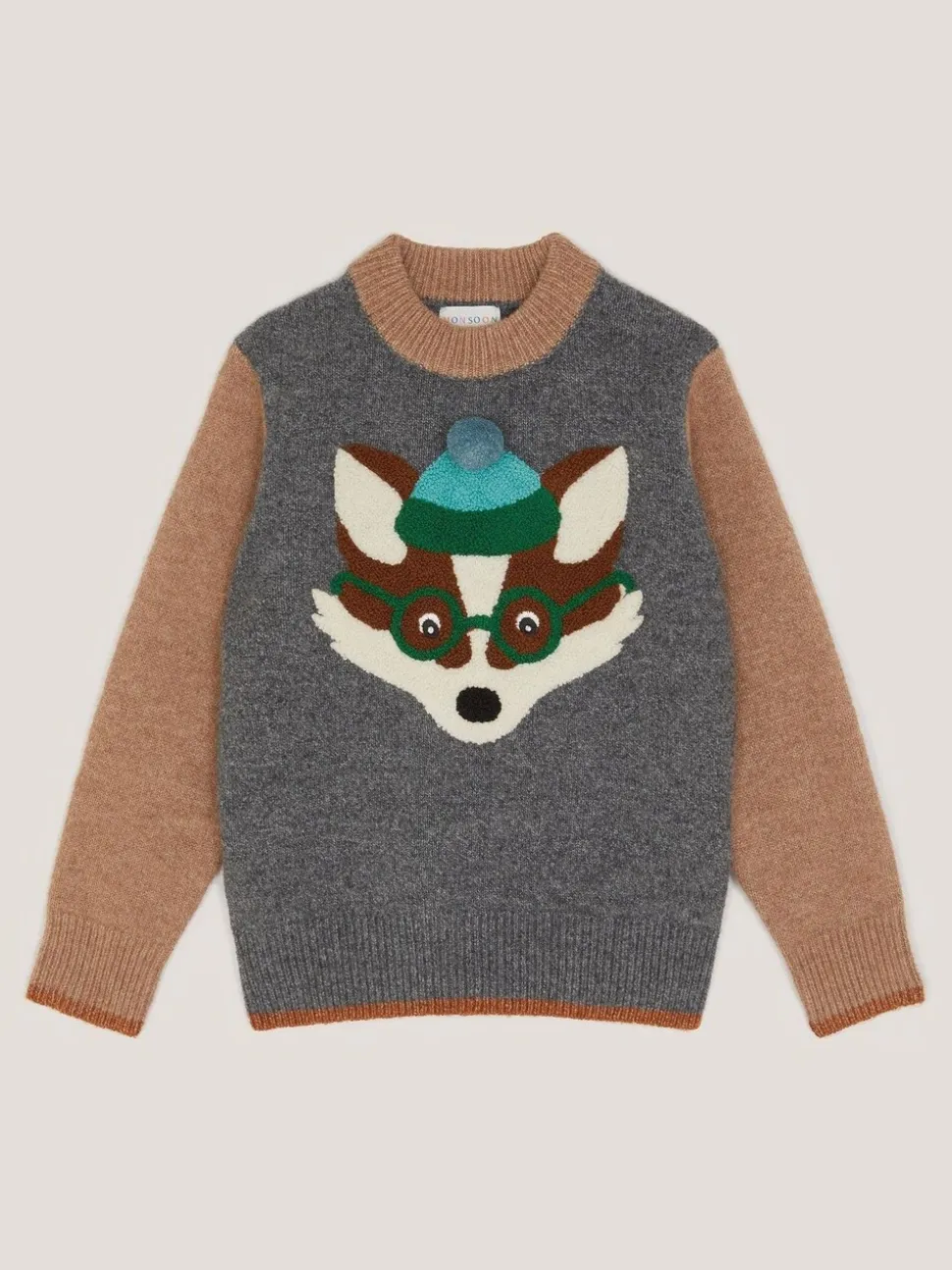 Pull Monsoon Fox en maille color block