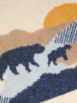 Pull Monsoon Scène d’ours en maille