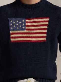 Pull Polo Ralph Lauren Garçons Flag Icon en maille