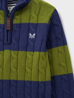 Pull semi-zippé en câble Crew Clothing Oarsman