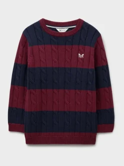 Pulls à rayure torsadée Crew Clothing Heritage