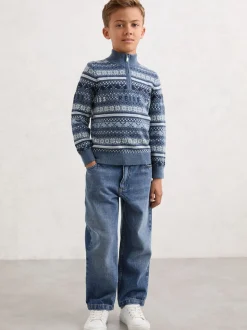 Pulls Reiss Barkley en Blend de laine et cachemire à motif Fair Isle