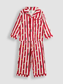 Pyjama JoJo Maman bébé Noël Rayé col en jersey